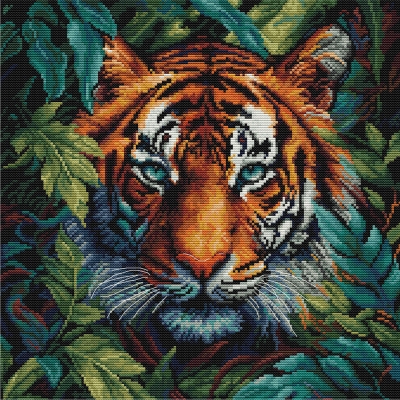 루카스 실십자수 패키지 Tiger of the Jungle, BU5048