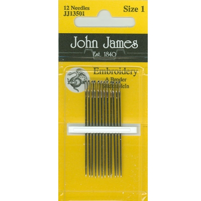 존제임스 일반자수/프랑스자수바늘 Embroidery 1호(12개세트)-JJ13501-^^